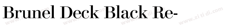 Brunel Deck Black Re字体转换